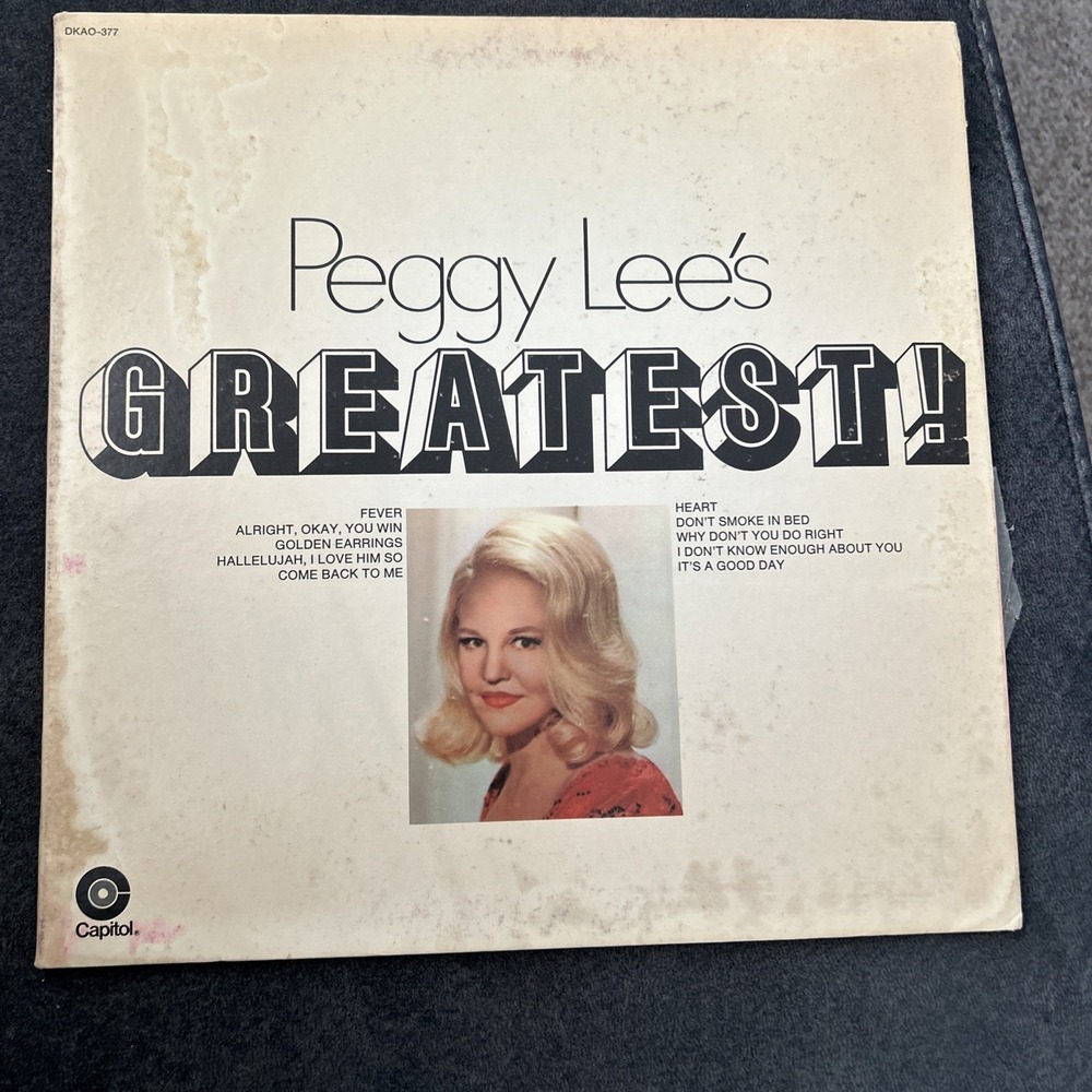 Peggy Lee Lp Greatest! (1979) On Capitol - Vg